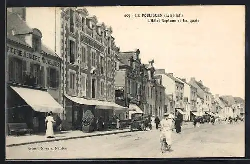 AK Le Pouliguen, L`Hôtel Neptune et les quais