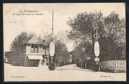 AK Le Pouliguen, Le Café des Lilas et l`Avenue