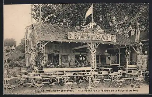 AK Le Pouliguen, La Potinière à l`Entrée de la Plage et du Port