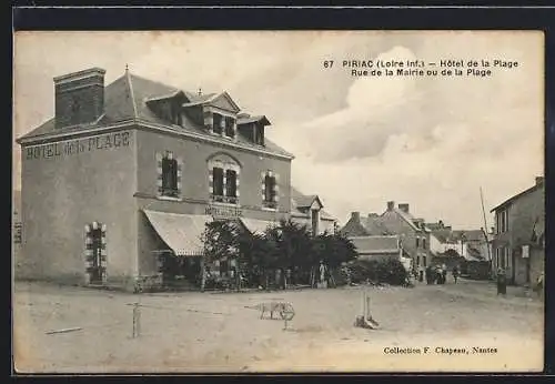 AK Piriac, Hôtel de la Plage et Rue de la Mairie ou de la Plage