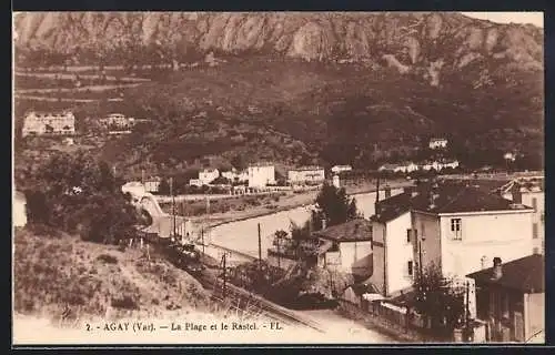 AK Agay, la plage et le rastel