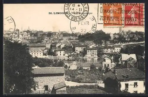 AK Limoges, Vue panoramique de la ville