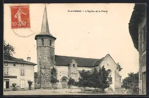 AK Flavignac, L`Église et la Place