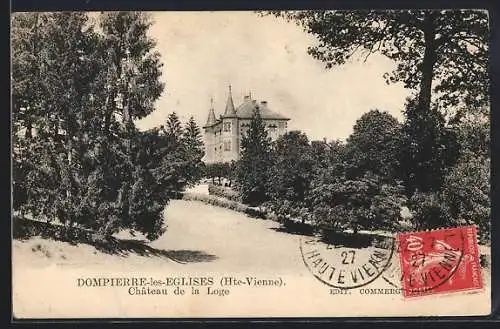 AK Dompierre-les-Eglises, Château de la Loge entouré de verdure