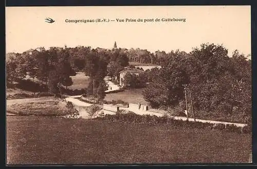 AK Compreignac, Vue Prise du pont de Gattebourg