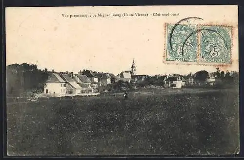 AK Magnac Bourg, Vue panoramique côté nord-ouest, Haute Vienne