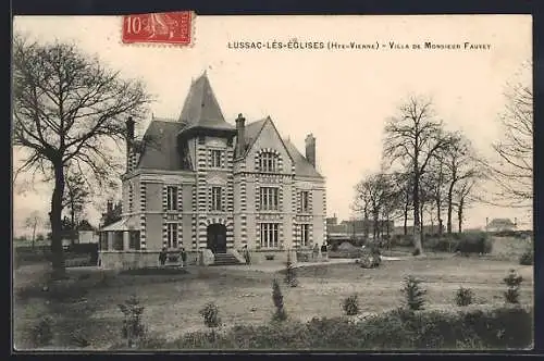 AK Lussac-les-Églises, Villa de Monsieur Fauvet