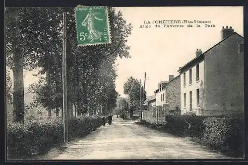 AK La Jonchère, Allée de l`Avenue de la Gare