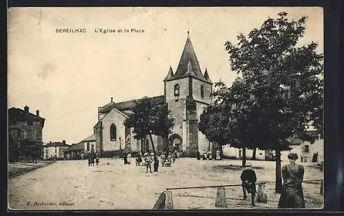 AK Séreilhac, L`Église et la Place