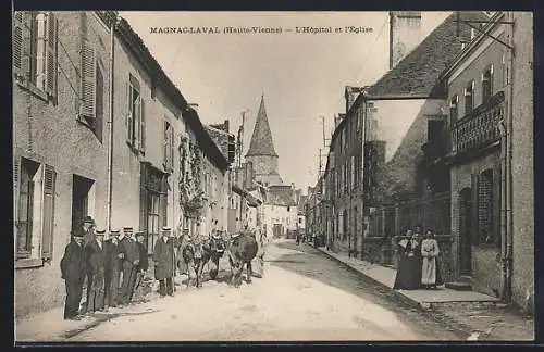 AK Magnac-Laval /Haute-Vienne, L`Hôpital et l`Église