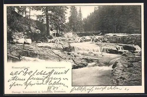 AK Weisswassergrund /Riesengebirge, Ortspartie