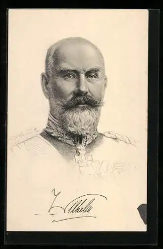 AK Portrait König Wilhelm II. von Württemberg in Uniform