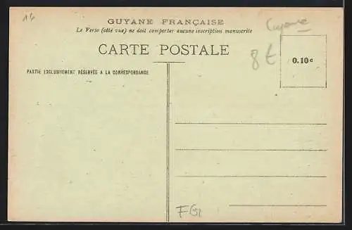 AK Cayenne, Le Monument de Schoelcher et la Banque