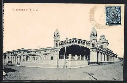 AK Asuncion, Estacion del F.C.C., Bahnhof