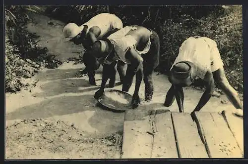 AK Symétain, Mines du Sud 1952, Travailleurs concentrant au pan..., Zinnmine, Bergbau