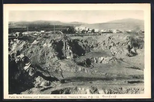 AK Thetford, Puits de la Keasbey and Mattsson, Mine Shaft, Thetford Mines, Steinbruch