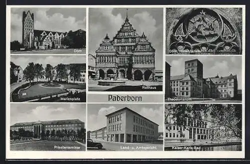 AK Paderborn, Dom, Hasenfenster, Rathaus