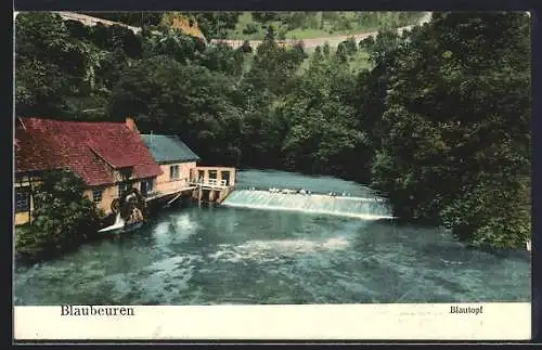 AK Blaubeuren, Blautopf mit Wassermühle