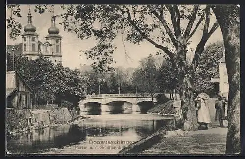 AK Donaueschingen, Partie a. d. Schützenbrücke