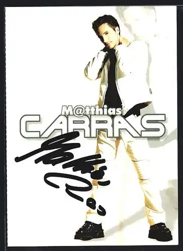 AK Musiker Matthias Carras, mit original Autograph