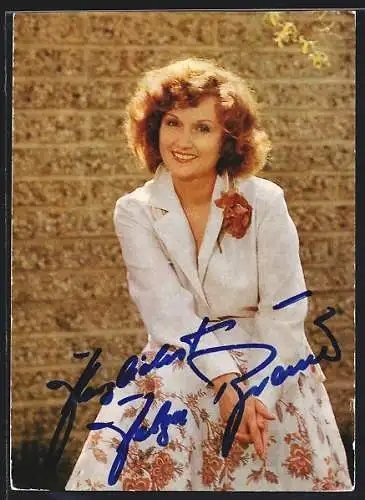 AK Musikerin Helga Brauer, mit original Autograph