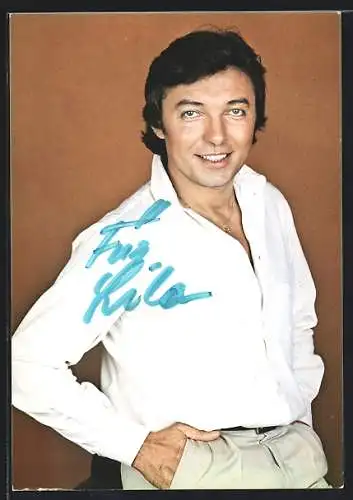 AK Musiker Karel Gott, mit original Autograph