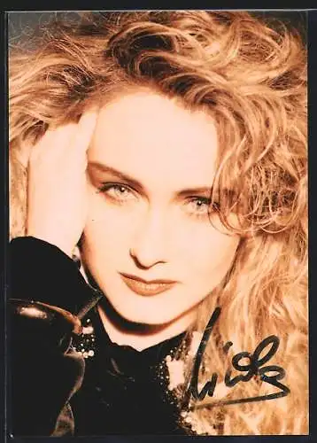 AK Musikerin Nicole, mit original Autograph