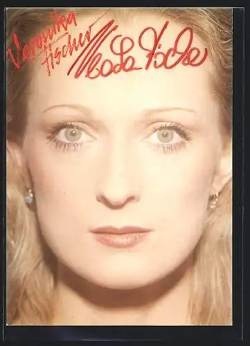 AK Musikerin Veronika Fischer mit original Autograph