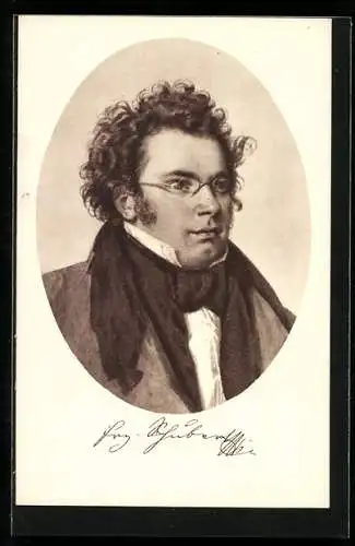AK Portrait von Franz Schubert, Komponist