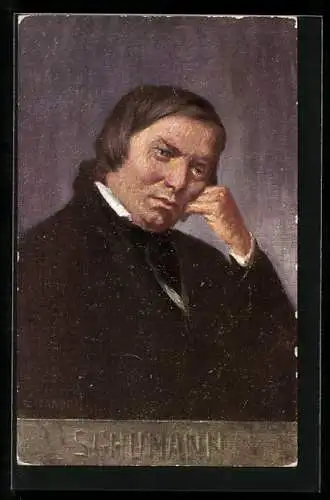AK Portrait Musiker Schumann