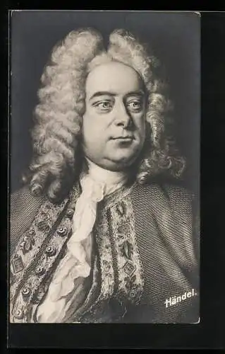 AK Portrait des Komponisten Georg Friedrich Händel