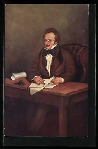 AK Gemälde des Komponisten Franz Schubert