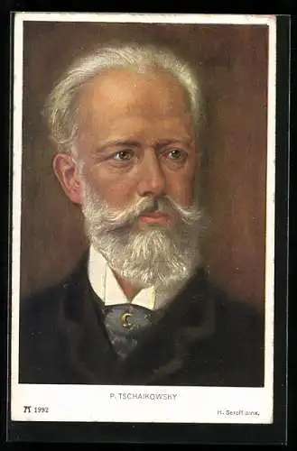 Künstler-AK H. Seroff: Peter Tschaikowsky
