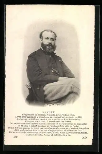 AK Portrait von Gounod, 1818-1893, Komponist