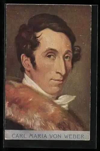 AK Portrait Carl Maria von Weber, Komponist