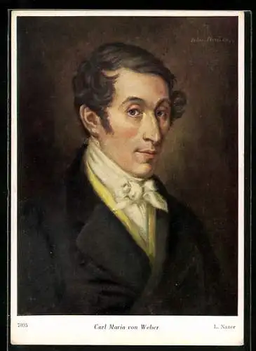 Künstler-AK Carl Maria von Weber, Portrait des Komponisten