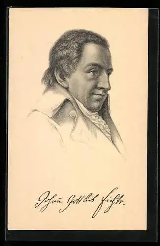 AK Johann Gottlieb Fichte im Portrait