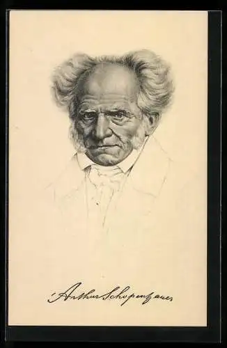 AK Philosoph Arthur Schopenhauer, Portrait