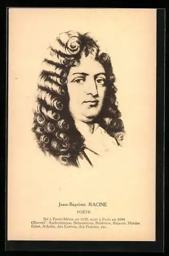 Künstler-AK Jean-Baptiste Racine, Poète