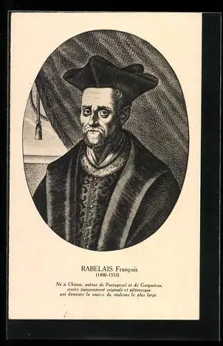 Künstler-AK Rabelais Francois im Portrait