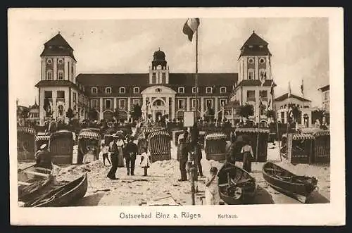 AK Binz a. Rügen, Kurhaus am Strand