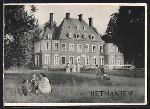 AK Waldniel, Kloster Bethanien, Schwestern mit Kindern im Garte