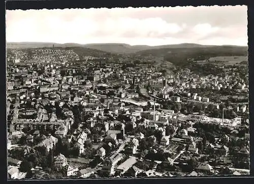 AK Pforzheim, Ortsansicht aus der Vogelschau