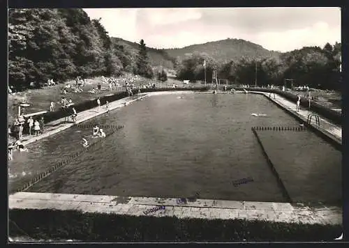 AK Neustadt /Südharz, Waldbad aus der Vogelschau