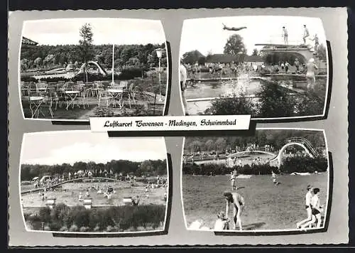AK Bevensen-Medingen, Schwimmbad mit Schrungturm und Liegewiesen
