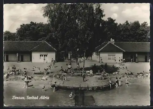 AK Dessau, Blick aufs Seebad Adria