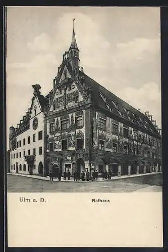 AK Ulm a. D., Blick aufs Rathaus