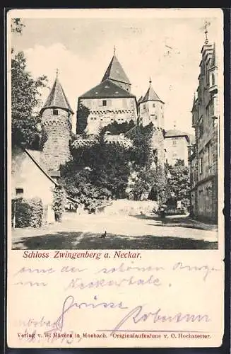 AK Zwingenberg a. Neckar, Blick auf das Schloss