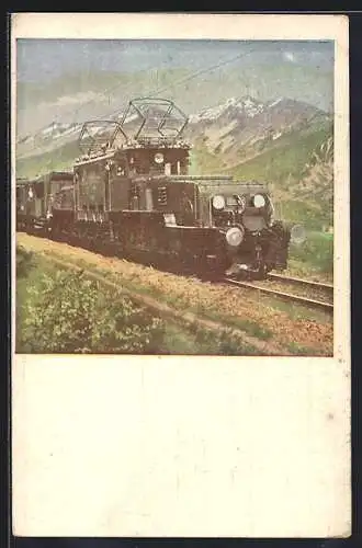 AK Elektrische Gebirgslokomotive, schweizer Eisenbahn