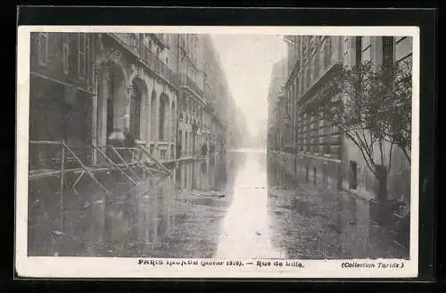 AK Paris, Inonde 1910, Rue de Lille